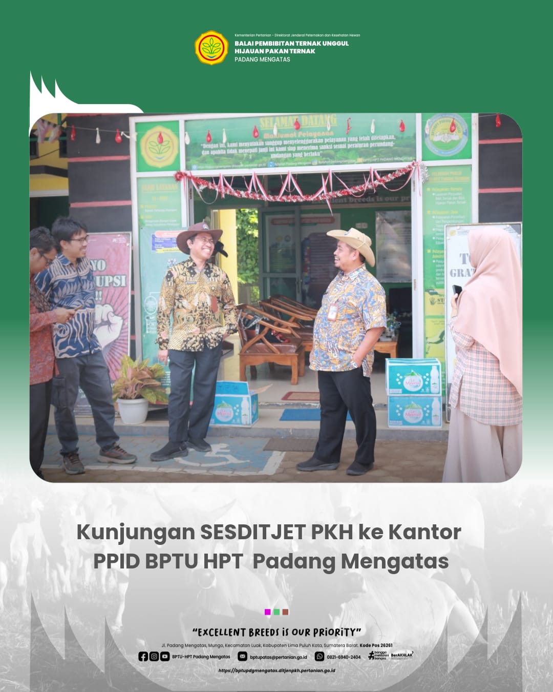 Kunjungan SESDITJEN PKH Ke Kantor PPID BPTU HPT Padang Mengatas