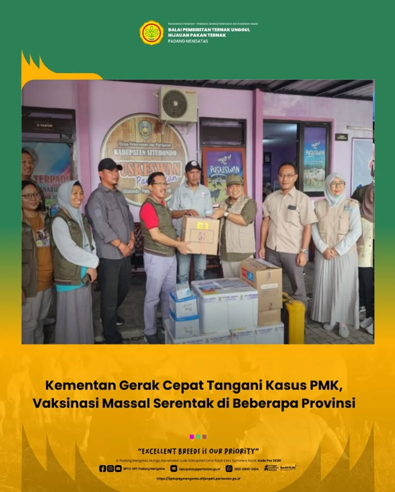 Kementan Gerak Cepat Tangani PMK, Vaksinasi Masal Serentak di Beberapa Provinsi